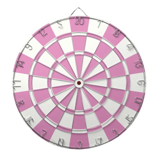 Tablero De Dardos Bonito Rosa E Branco (Frente)