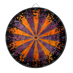 Tablero De Dardos Brilho do DARTboard - 1 Grunge violeta alaranjado