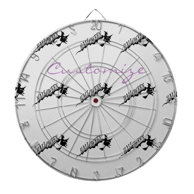 Tablero De Dardos Bruxa do Halloween Andando Broom Thunder_Cove (Frente)
