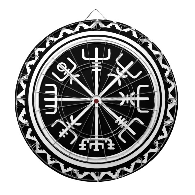 Tablero De Dardos Bússola Náutica Viking Vegvisir (Frente)