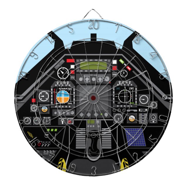 Tablero De Dardos Cabina do piloto do avião de combate (Frente)