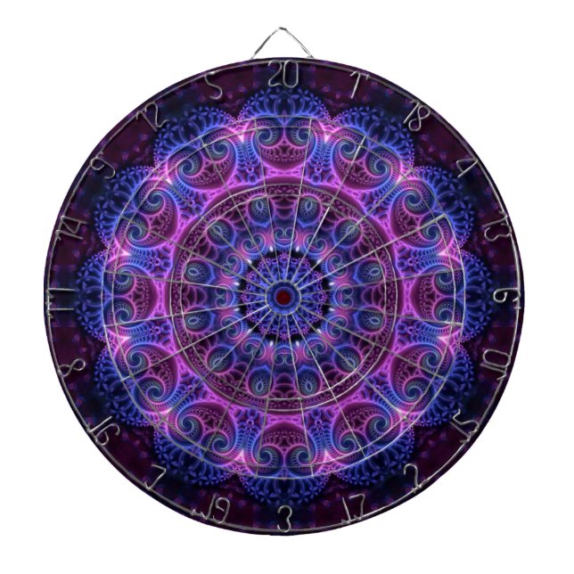 Tablero De Dardos Caleidoscópio Apofise Mandala Corações (Frente)