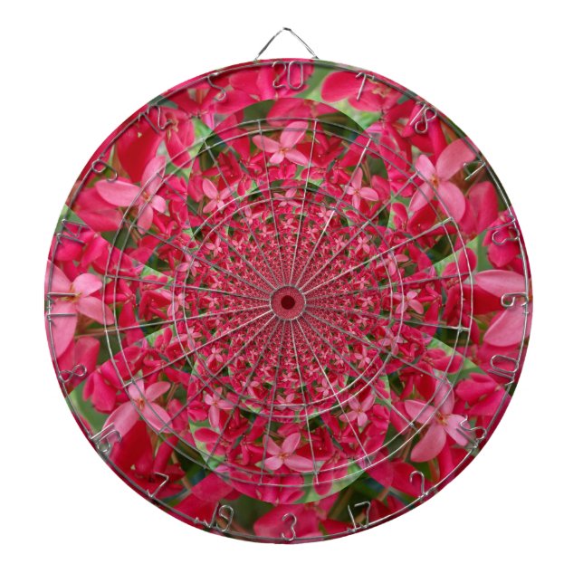 Tablero De Dardos Caleidoscópio de Crimson: Arte Flor Sanguínea Milk (Frente)