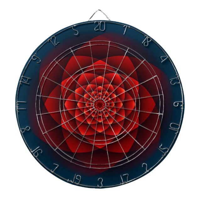 Tablero De Dardos Caleidoscópio ROSE vermelho + sua ideia (Frente)