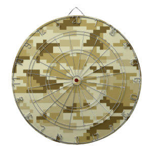Tablero De Dardos Camuflagem do deserto digital de 8 bits / Camuflag