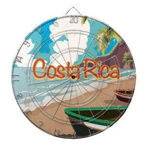 Tablero De Dardos Cartaz de Viagem Antigo da Costa Rica