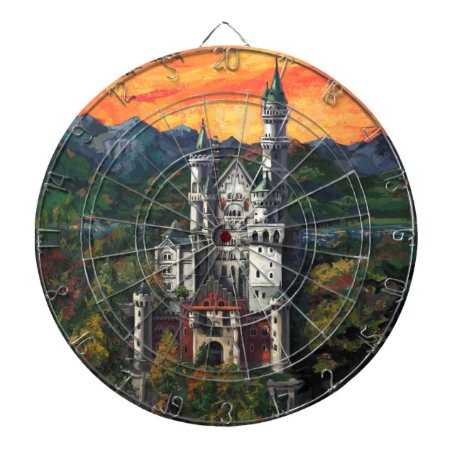 Tablero De Dardos Castelo de Neuschwanstein (Frente)
