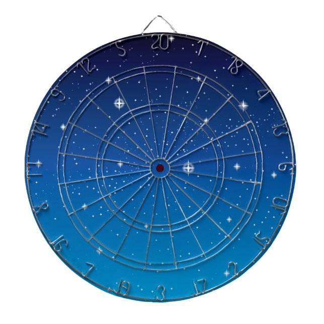 Tablero De Dardos Céu nocturno estrelado azul profundo (Frente)