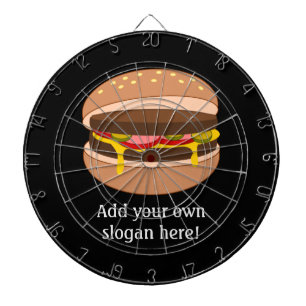 Tablero De Dardos Cheeseburger - Imagem de Comida Novidade com texto