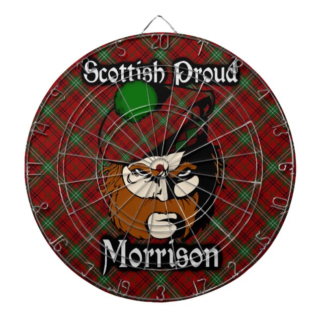 Tablero De Dardos Clan Morrison Tartan Dartboard escocês (Frente)