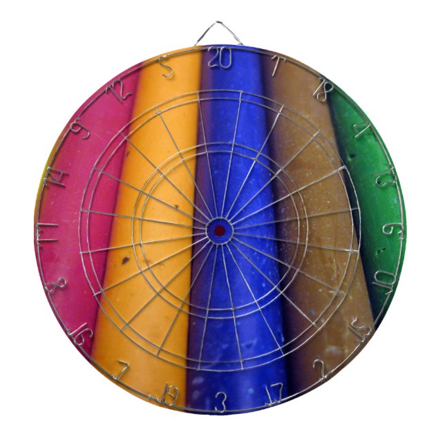 Tablero De Dardos Colorida Crayons (Frente)