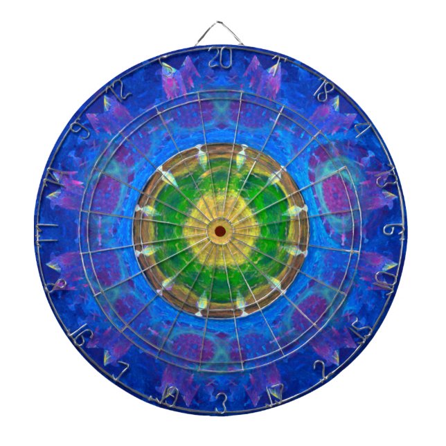 Tablero De Dardos Corante azul-verde (Frente)