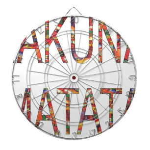 Tablero De Dardos Cores de Vintage Africano Hakuna Matata.jpg