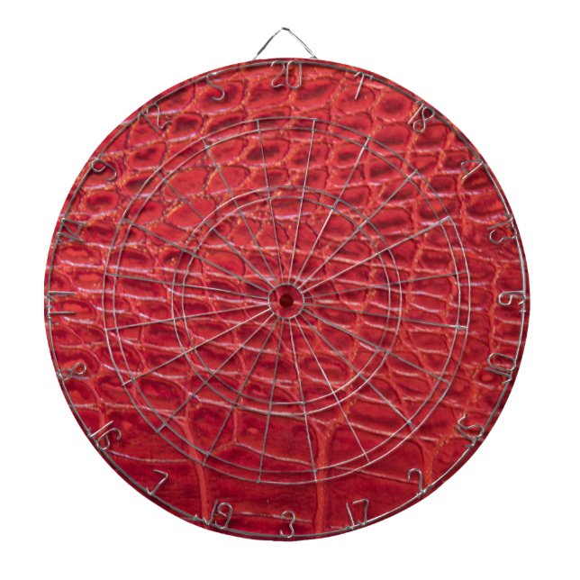 Tablero De Dardos Couro-jacaré vermelho-escura (Frente)