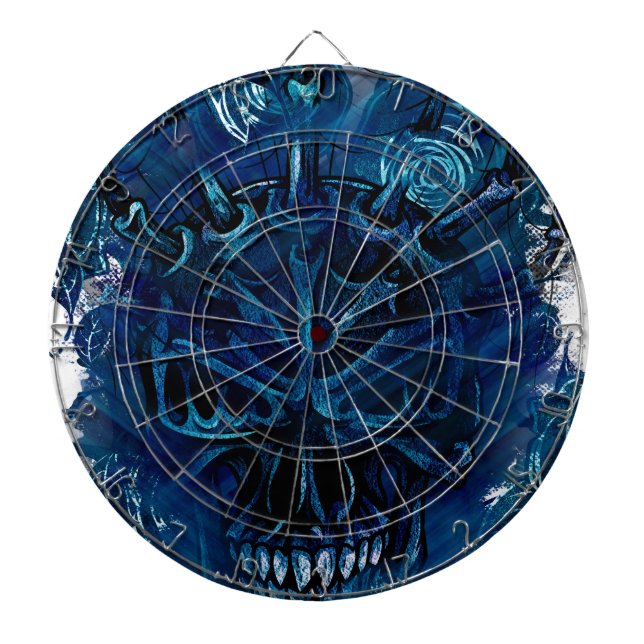 Tablero De Dardos Crânio assustador do horror (Frente)