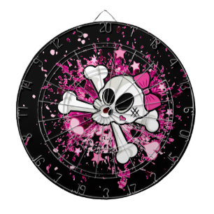 Tablero De Dardos Crânio e Crossbones de Girlie