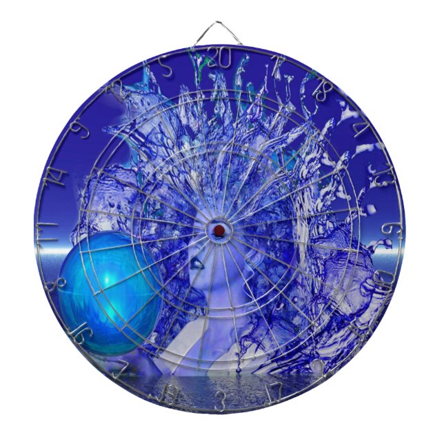 Tablero De Dardos Cristal Azul (Frente)