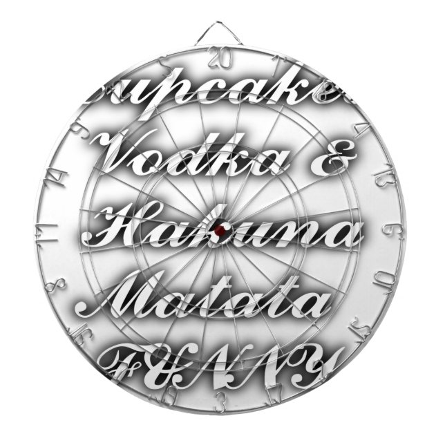 Tablero De Dardos Cupcakes Vodka Hakuna Matata FUNNY (Frente)