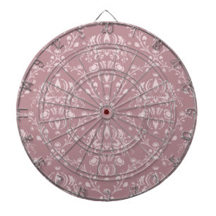 Tablero De Dardos Damasco roxo e branco