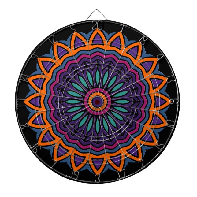 Tablero De Dardos DART Mandala - Flor (Frente)
