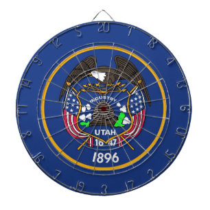 Tablero De Dardos Dartboard com a bandeira de Utá, EUA