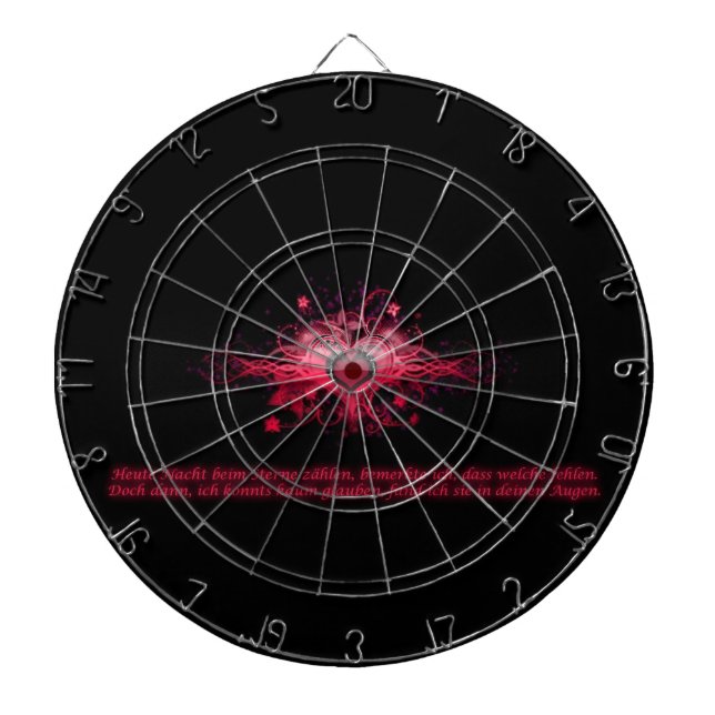 Tablero De Dardos Dartboard coração preto Pink e (Frente)