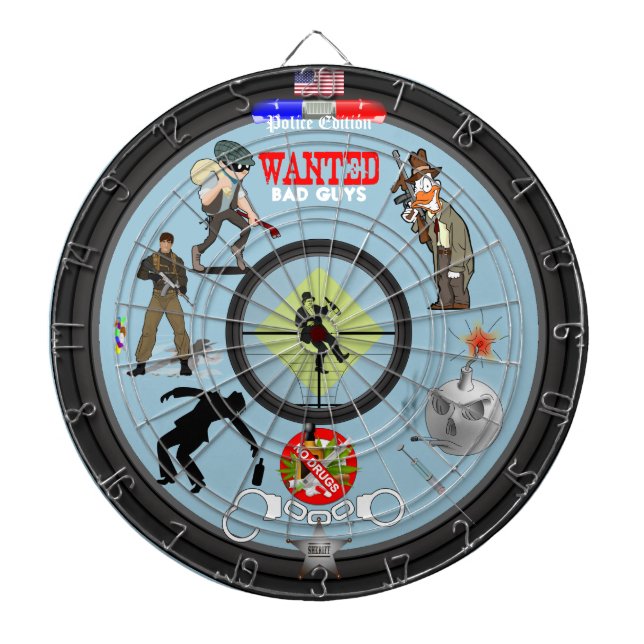 Tablero De Dardos Dartboard da Edição de Polícia (Frente)