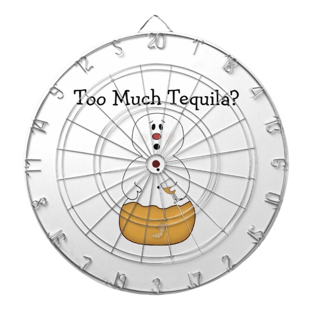 Tablero De Dardos Dartboard de tequila demais (Frente)