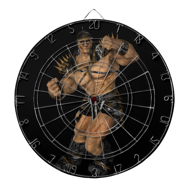 Tablero De Dardos Dartboard do ogre do guerreiro (Frente)