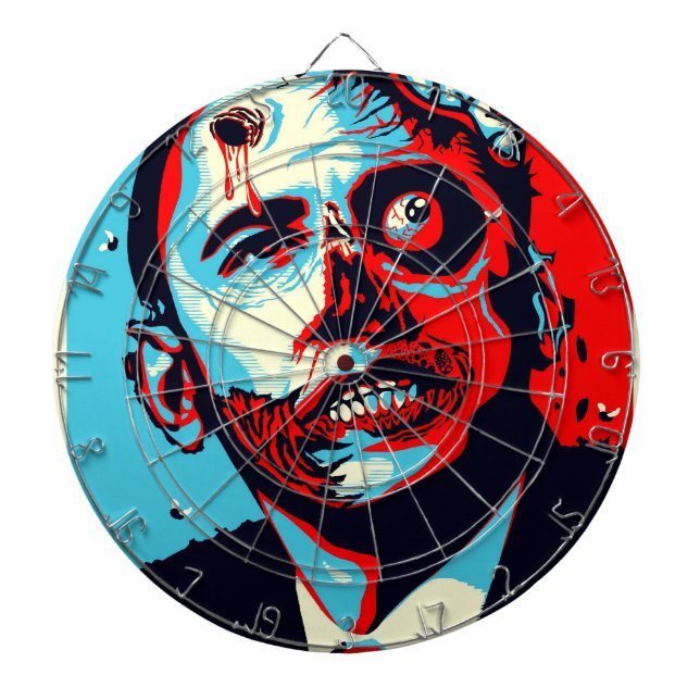 TABLERO DE DARDOS DARTBOARD DO ZOMBI DE OBAMA (Frente)