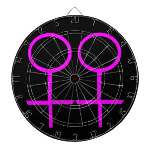 Tablero De Dardos Dartboard lésbica dos amantes