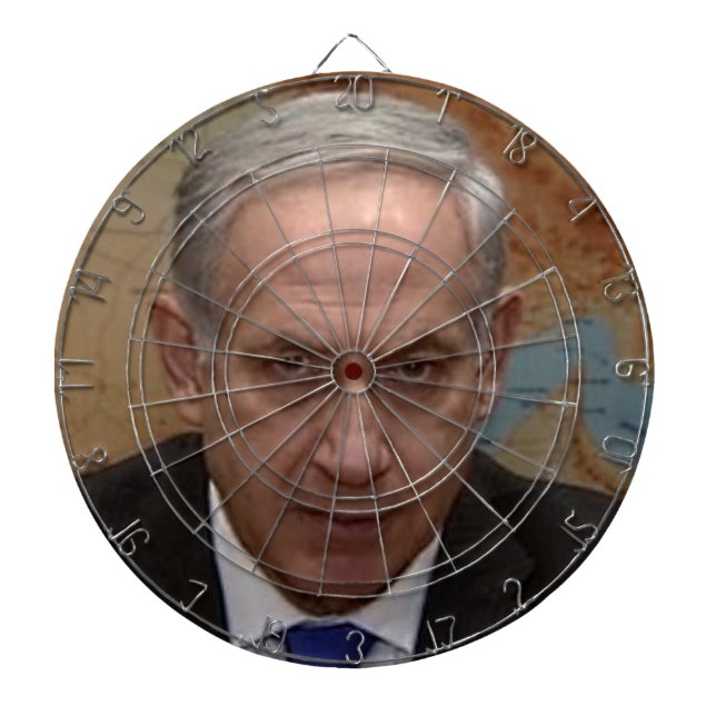 Tablero De Dardos dartboard oficial de Benjamin Netanyahu (Frente)