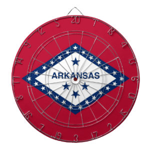 Tablero De Dardos Dartboard with Flag of Arkansas, EUA