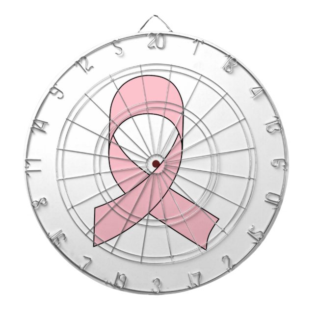 Tablero De Dardos Desenho da Fita Rosa (Frente)