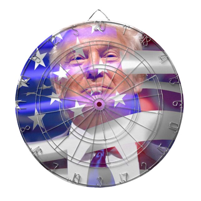 Tablero De Dardos donald trump american flag (Frente)