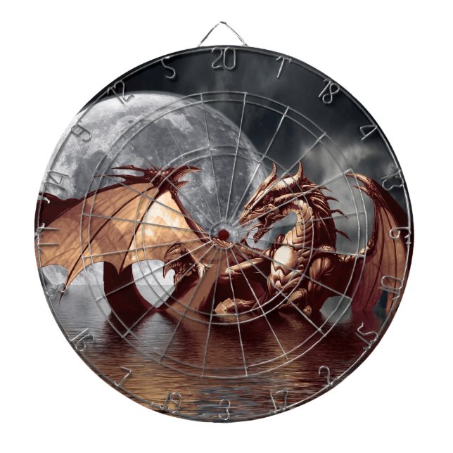 Tablero De Dardos Dragon & Moon Fantasy Art Board (Frente)