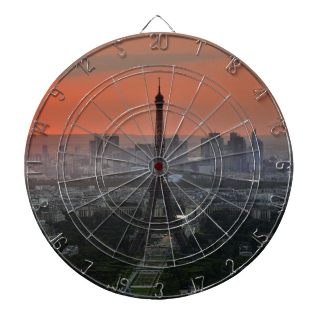 Tablero De Dardos Eiffel Tower Paris Europe Viagem (Frente)