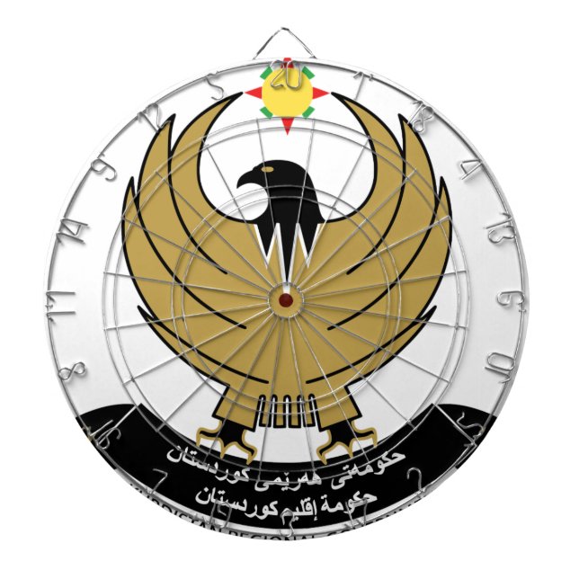 Tablero De Dardos emblema do curdistão (Frente)