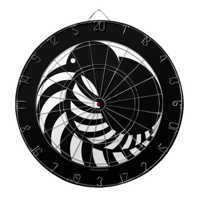 Tablero De Dardos Emblema do quivi de NZ/samambaia de prata (Frente)