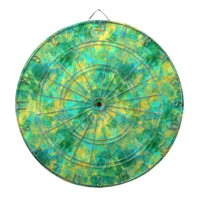Tablero De Dardos Emerald Green Crumpled Texture (Frente)