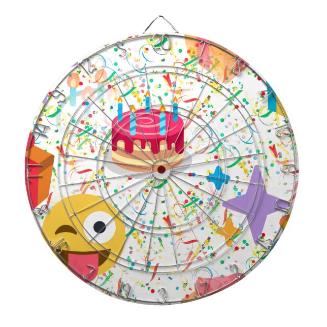Tablero De Dardos emoji de feliz aniversário (Frente)