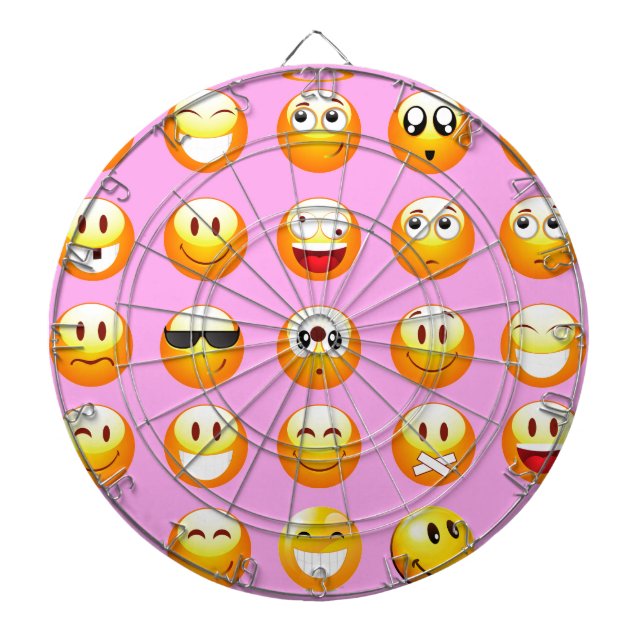 Tablero De Dardos emoji rosa pastel (Frente)