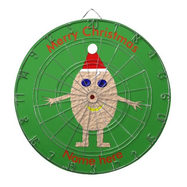 Tablero De Dardos Engraçada prancha de ovos de Natal (Frente)