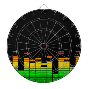 Tablero De Dardos Equalizador Vibes do Beat of DJ Music Black