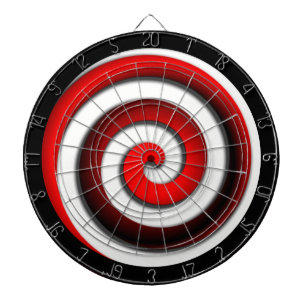 Tablero De Dardos Espiral hipnótica vermelha