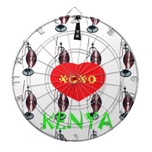 Tablero De Dardos Eu amo Kenya XOXO
