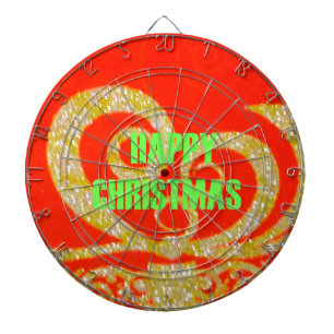 Tablero De Dardos Feliz Ouro de Natal Red Snowflex.jpg