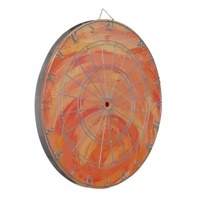 Tablero De Dardos Fire Lake Orange Swirl (Frente Esquerda)