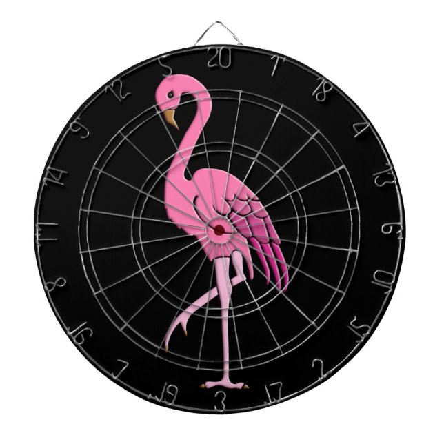 Tablero De Dardos Flamingo cor-de-rosa bonito (Frente)