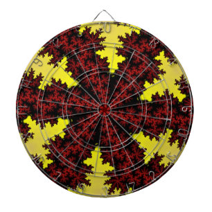 Tablero De Dardos Floco de Neve Vermelho e Amarelo